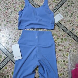 Lululemon Athletica Blue Workout Set Racerback Design